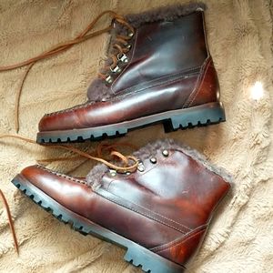 Cole Haan Leather Shearling Boots- Size 7.5